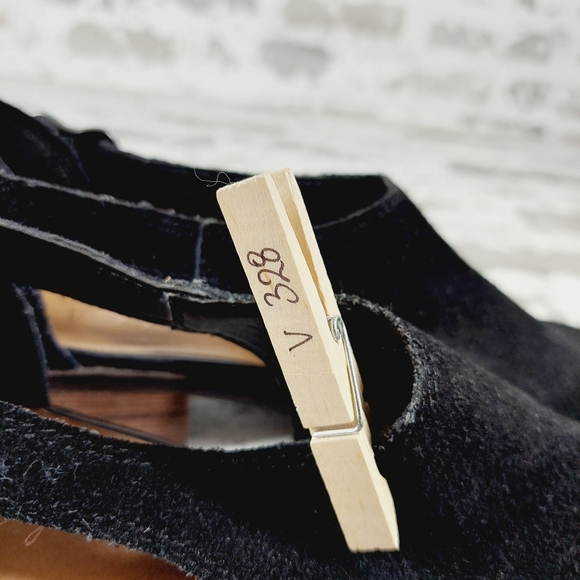 Crown Vintage Women's Black Open Toe Loafer Shoes V328 - Picture 9 of 9